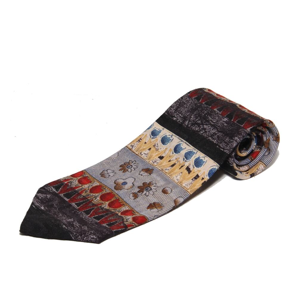 Vintage Cornerstone Abstract Floral Tie 4" x 55.5"